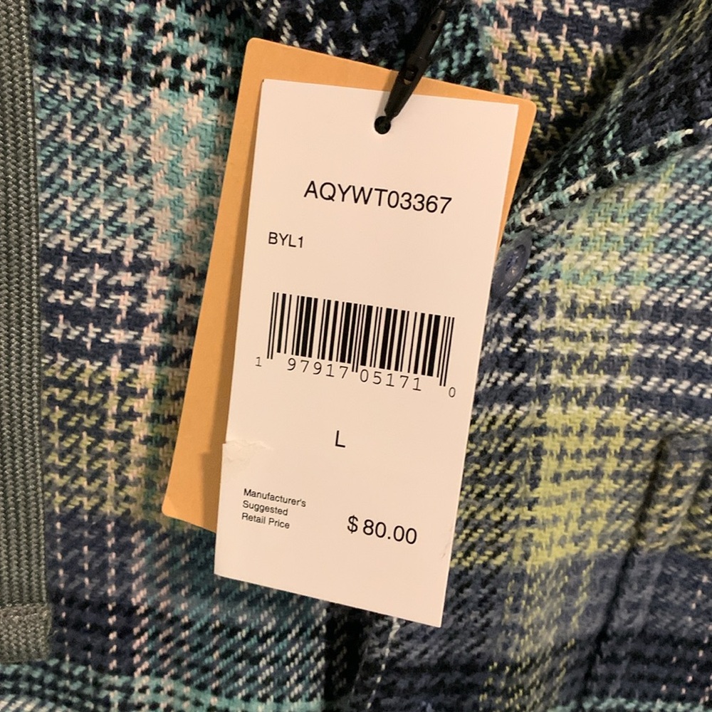 ⚡️Men’s quicksilver hooded flannel! NWT - Picture 3 of 5